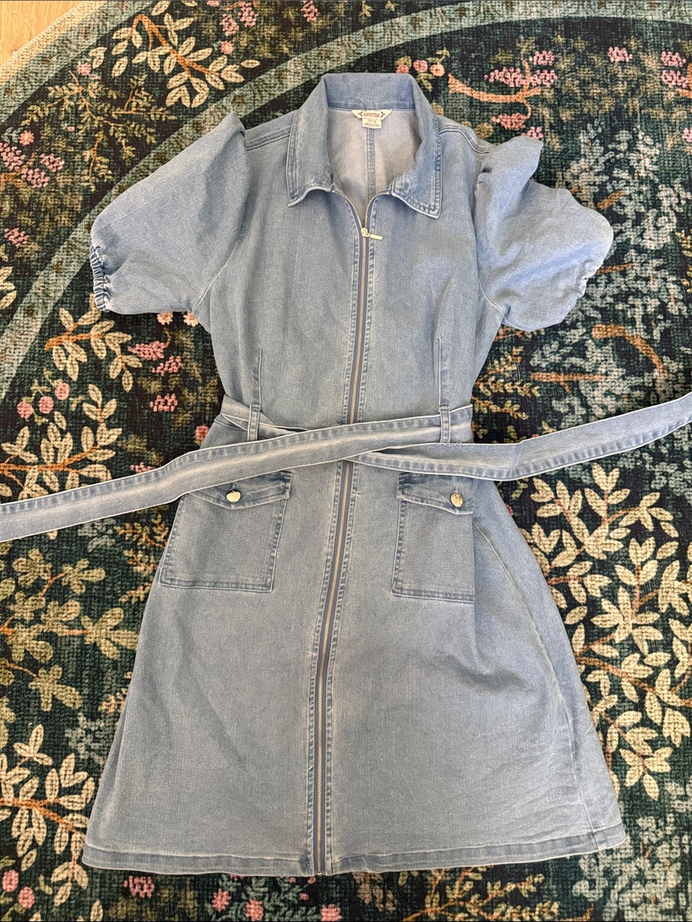 Nanette Lapore Denim zip dress with removable belt - size 12